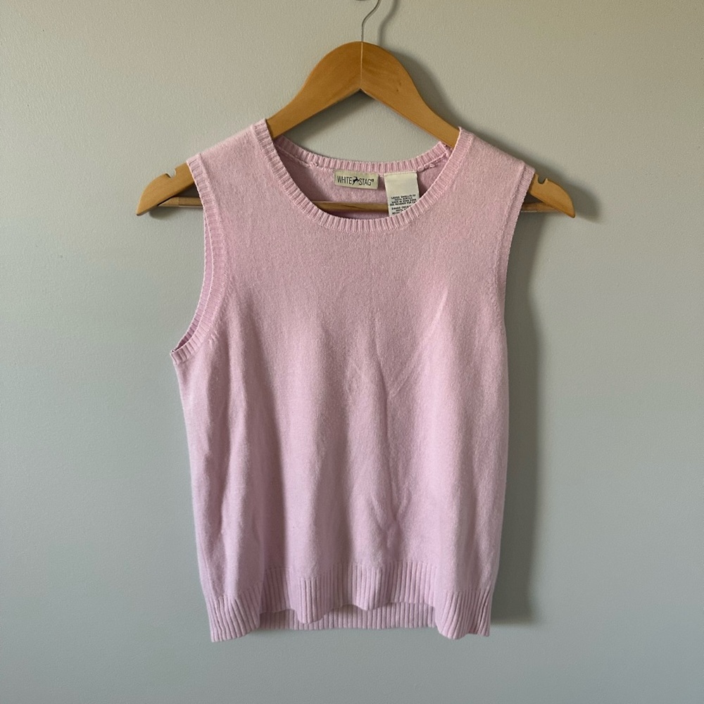White Stag Pink Sweater Vest